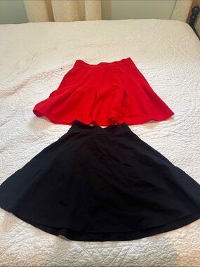Charlotte Russe Red & Black Circle Skirts Duo